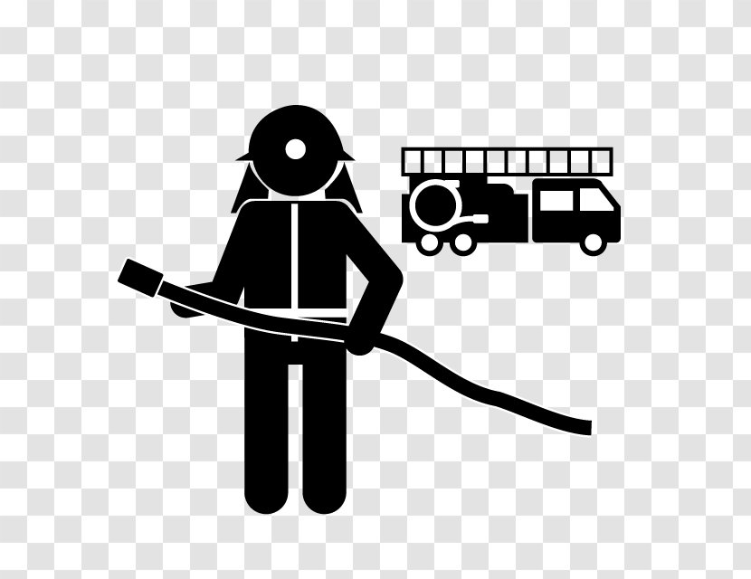 Firefighter Fire Engine Pictogram Firefighting Clip Art - Drawing Transparent PNG