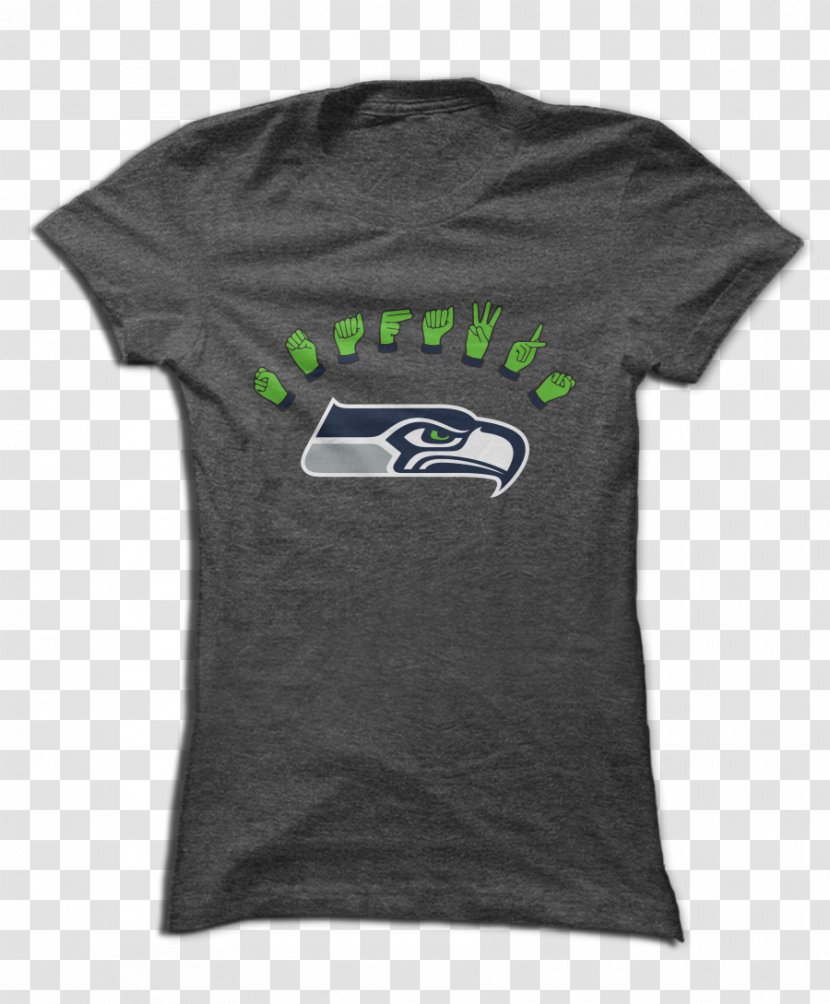 T-shirt Hoodie Sleeve Sweater - Design By Humans - Seattle Seahawks Transparent PNG