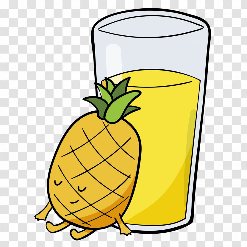 Pineapple Juice Drawing Image Graphics - Bromeliaceae - Ananas Design Element Transparent PNG