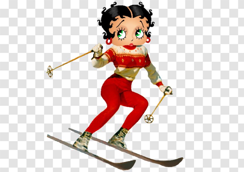 Betty Boop Popeye Cartoon Character - Ski Equipment - Skiing Transparent PNG