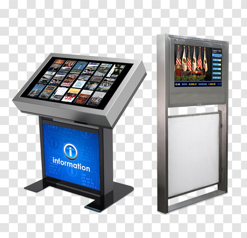 Interactive Kiosks Digital Signs Information System Poster - Display Advertising - Signage Solution Transparent PNG