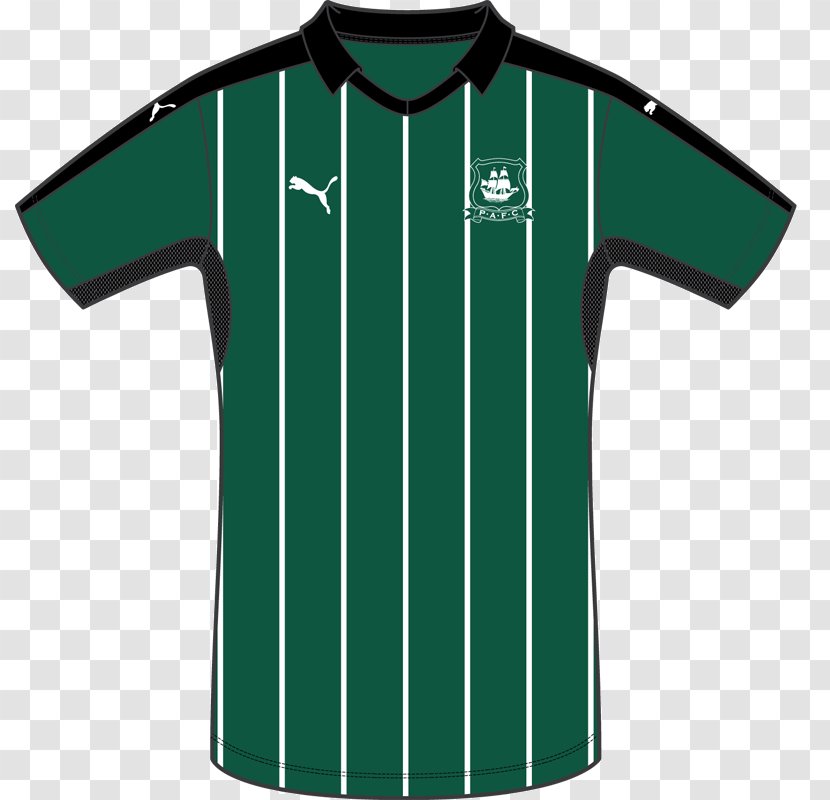 T-shirt Plymouth Argyle F.C. EFL League Two Sleeve Kit Transparent PNG