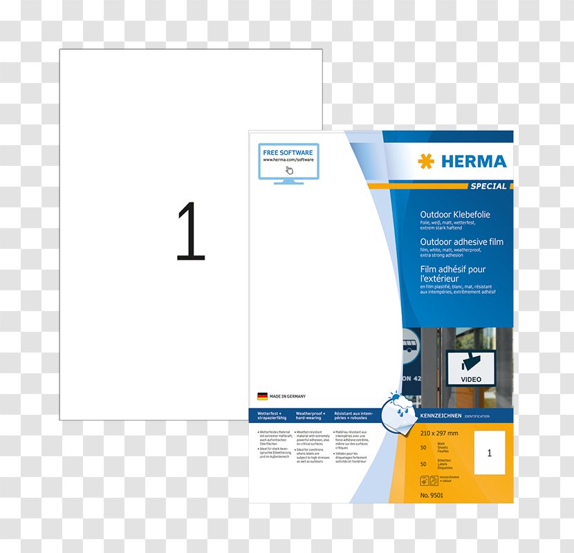 Label Herma Paper Etikettierung Foil - Avery Dennison - Etikett Transparent PNG