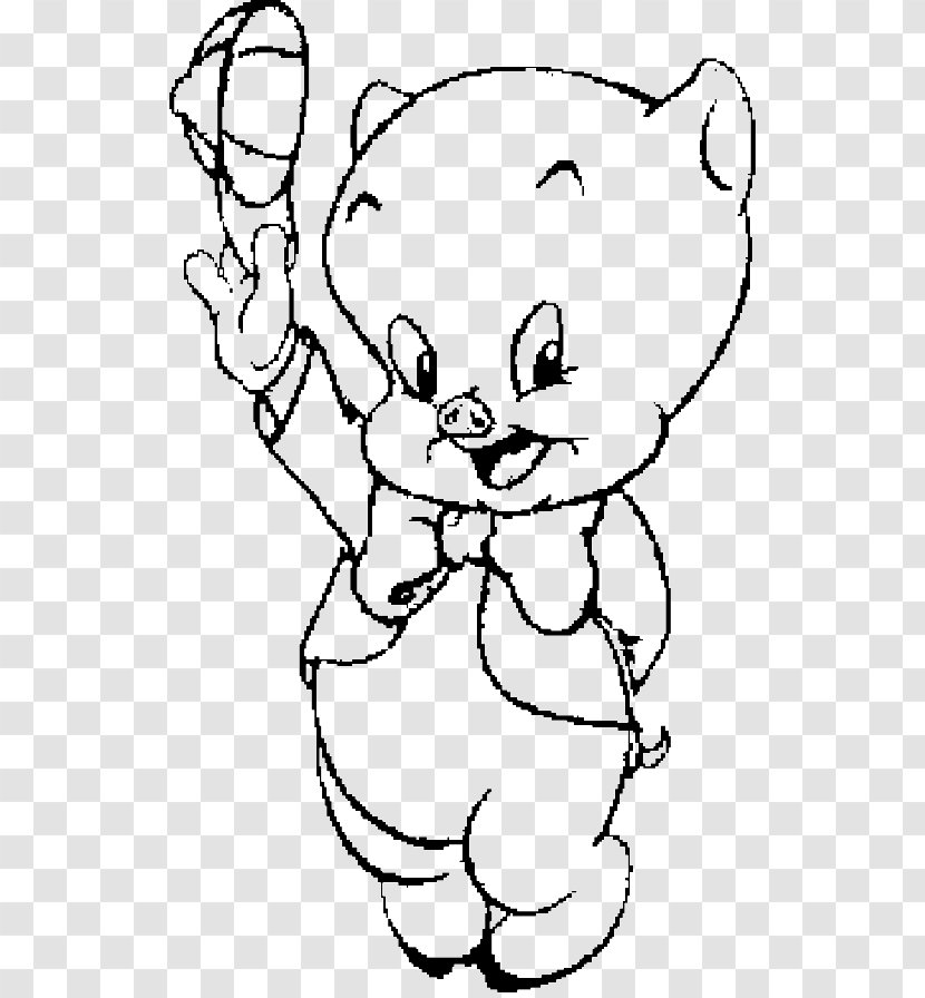 Porky Pig Coloring Book Looney Tunes Cartoon - Heart - Guinea Transparent PNG