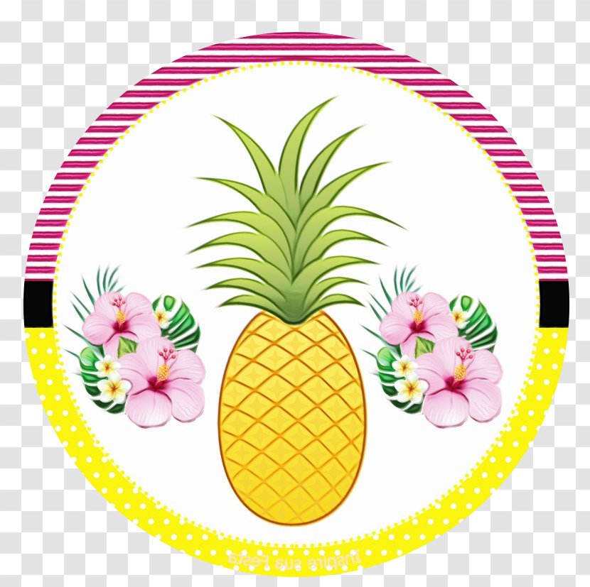 Pineapple Cartoon - Corporate Identity - Oval Sticker Transparent PNG