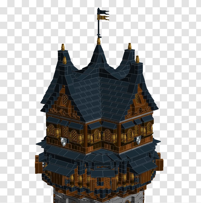 Ship Of The Line Chinese Architecture Turret Facade - Lego Modular Buildings Transparent PNG