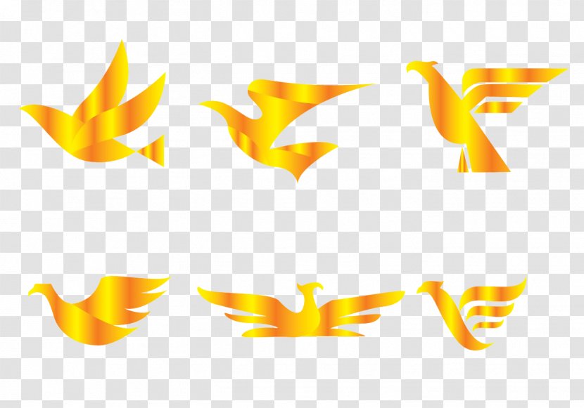 Bird Logo - Template - Vector Golden Eagle Collection Icon Transparent PNG