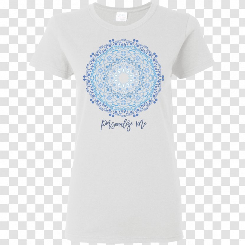 T-shirt Mandala Sleeve Blue - Design Transparent PNG