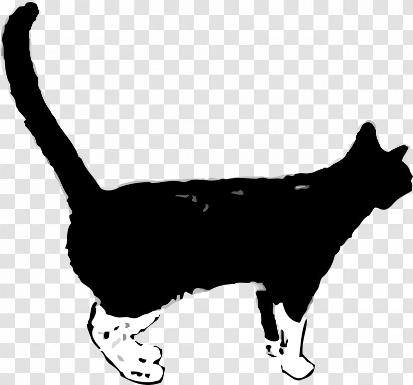 Black Cat Kitten Clip Art - And White - Paw Transparent PNG