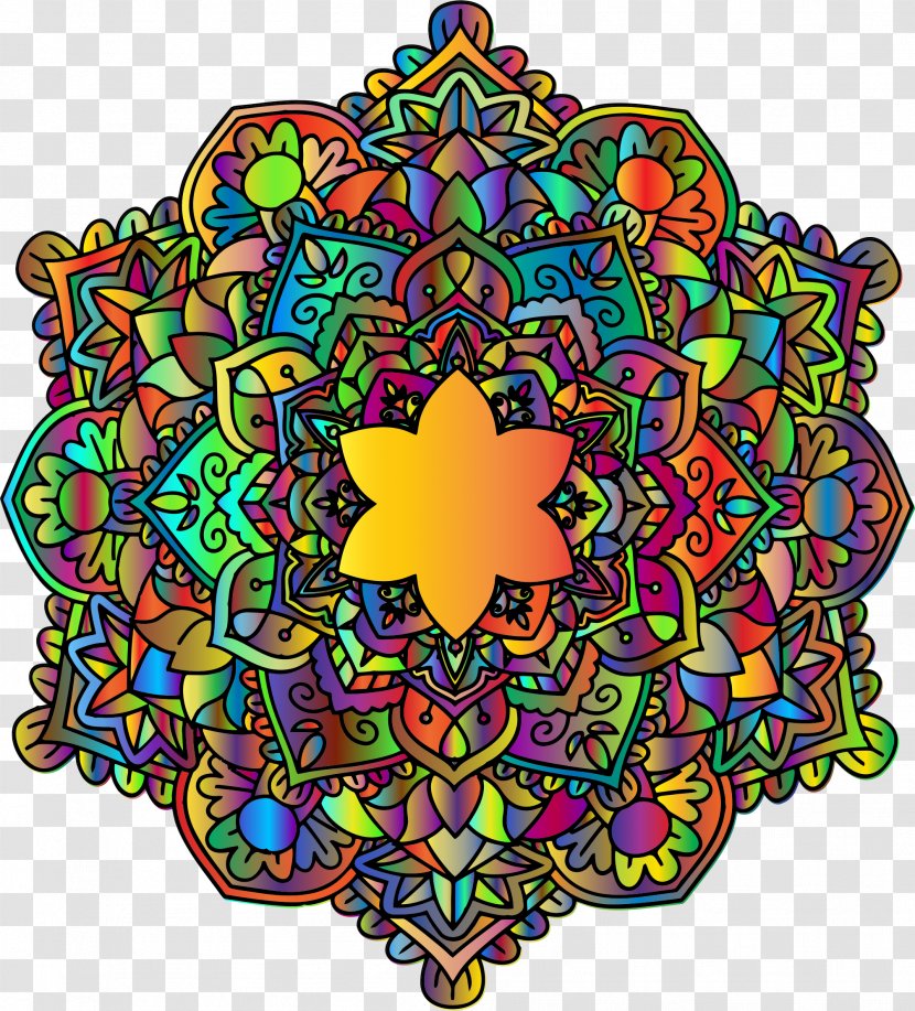 Mandala Coloring Book Clip Art - Small Flower Transparent PNG