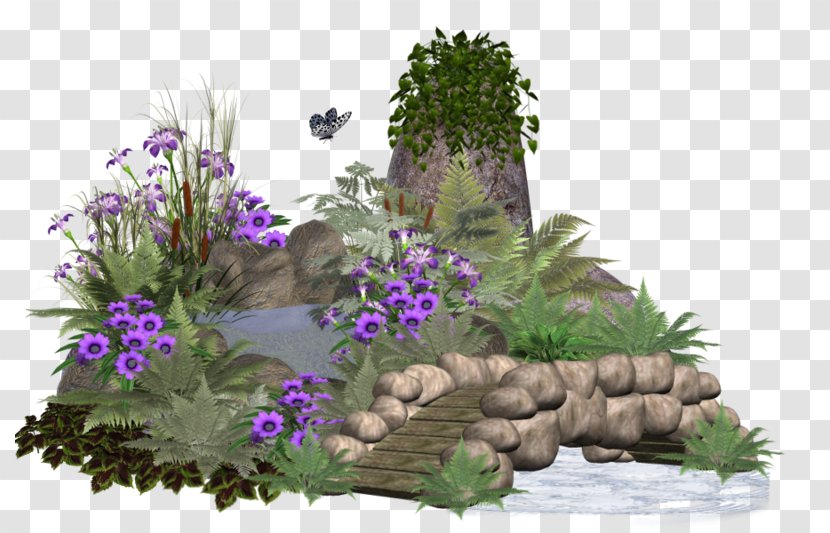 Garden TinyPic Fountain - Floral Design - Madeira Transparent PNG