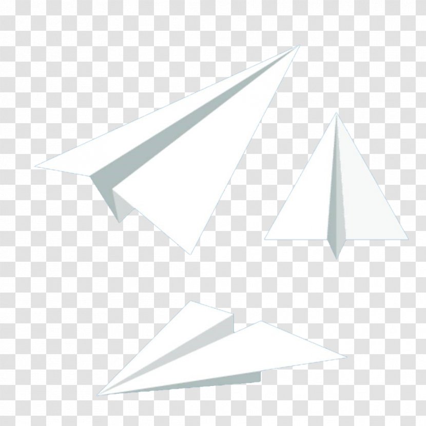 White Triangle Area Pattern - Point - Paper Airplane Transparent PNG