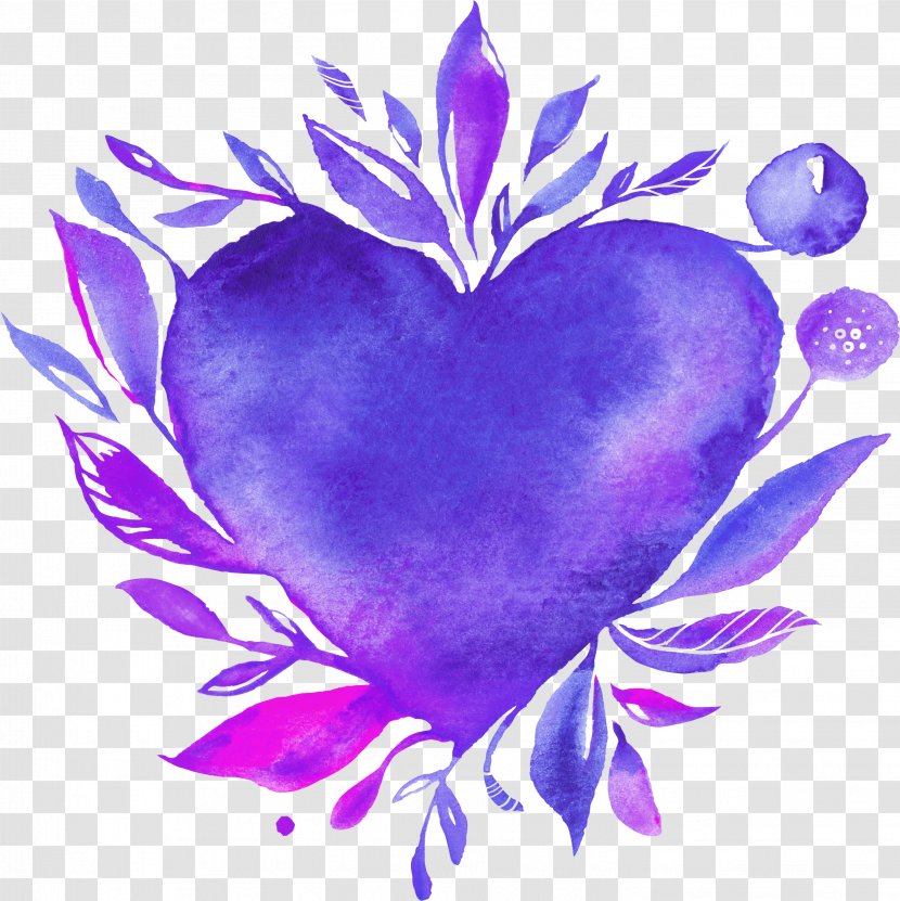 Watercolor Effect - Frame - Heart Transparent PNG