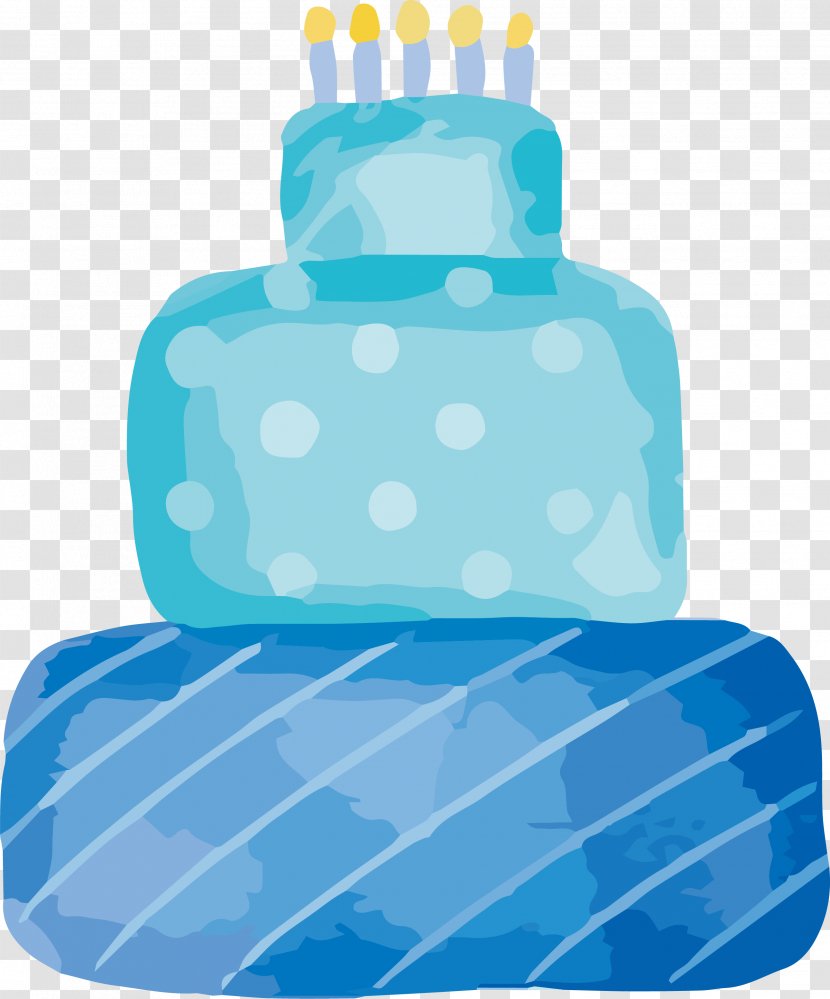 Sky Blue Cake - Stuffing - Birthday Transparent PNG