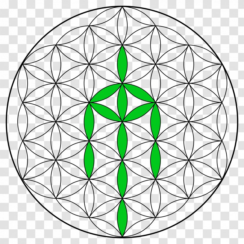 Overlapping Circles Grid - Tree Of Life - Circle Transparent PNG