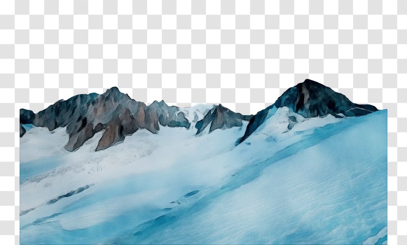 Mountainous Landforms Glacial Landform Mountain Glacier Polar Ice Cap - Ridge Transparent PNG