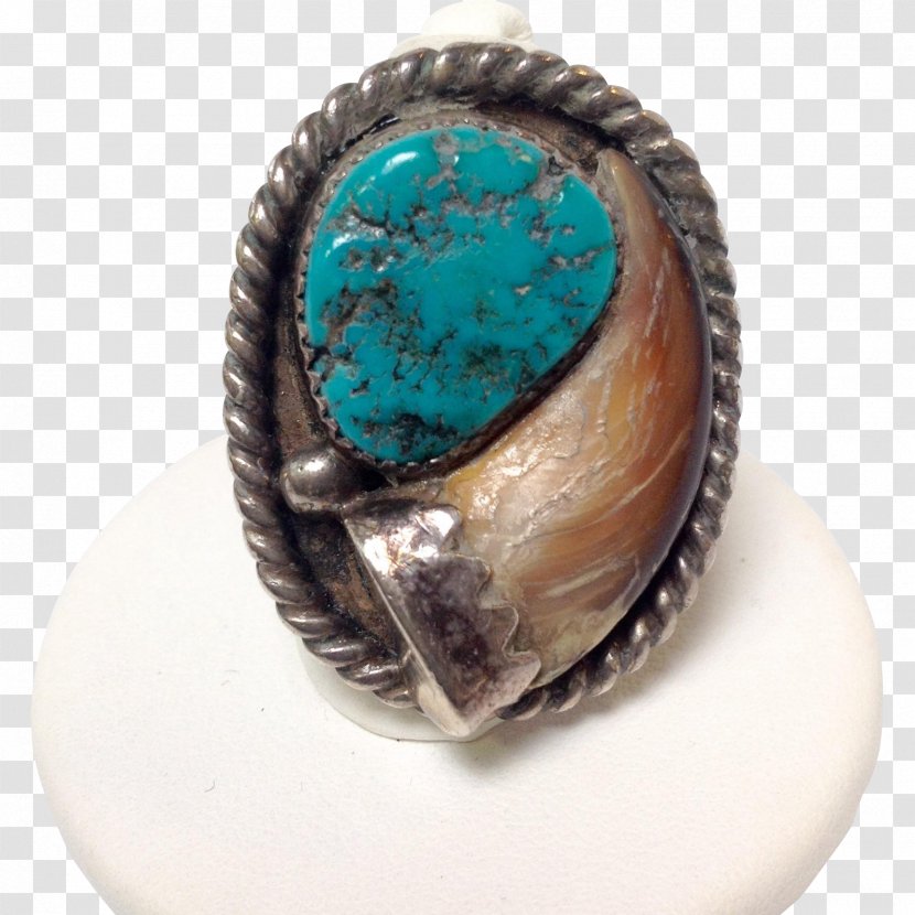 Turquoise Bear Claw Ring Size Transparent PNG