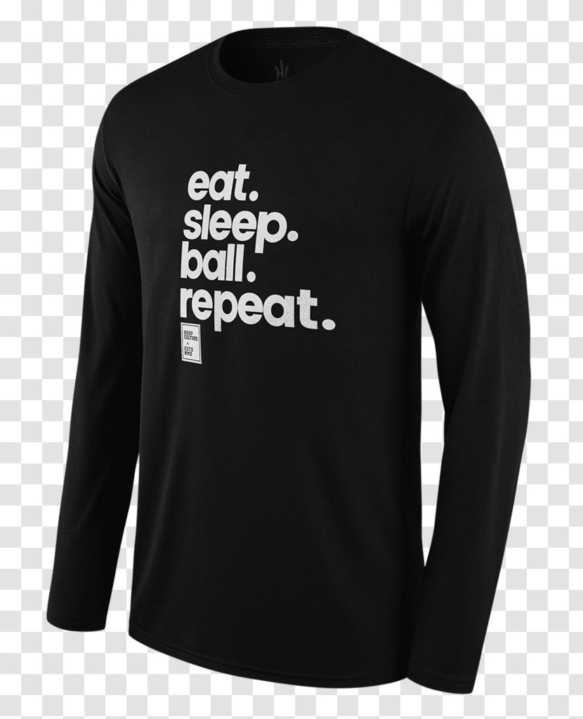 Long-sleeved T-shirt Bluza - Sweatshirt - Eat Sleep Transparent PNG