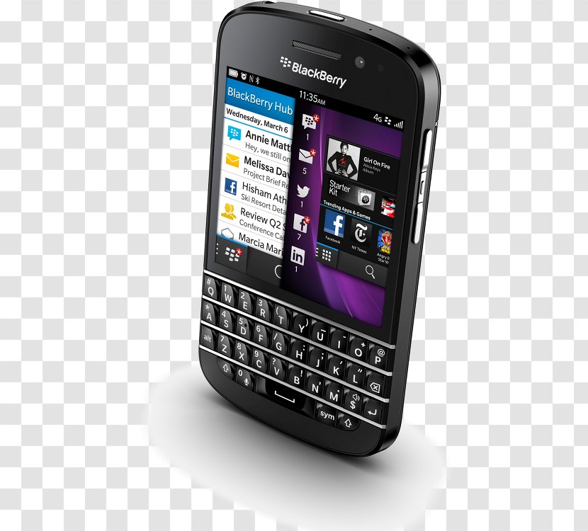 BlackBerry Q10 Z10 Q5 GSM Smartphone - Blackberry Messenger Transparent PNG