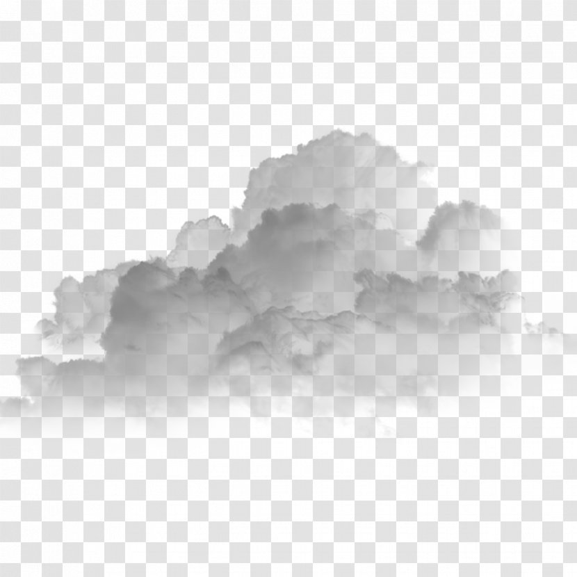 Cumulus Overcast Cloud 晴れ Weather - Black And White Transparent PNG