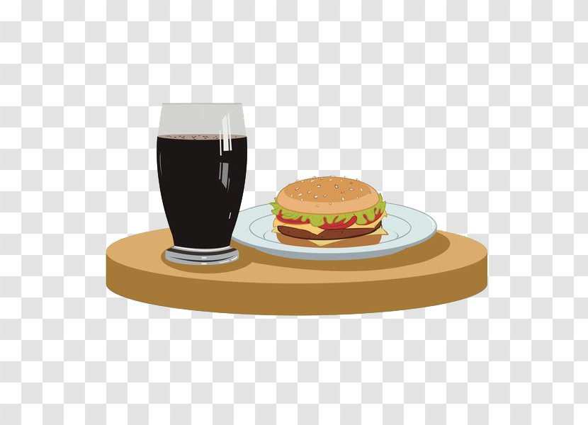 Hot Hamburger Plate Sausage Dog French Fries - Drinkware - Burger On Top Of The Board Transparent PNG