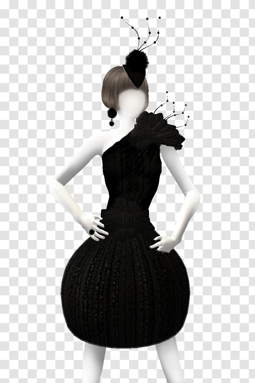 Little Black Dress Shoulder White - Fashion Model Transparent PNG