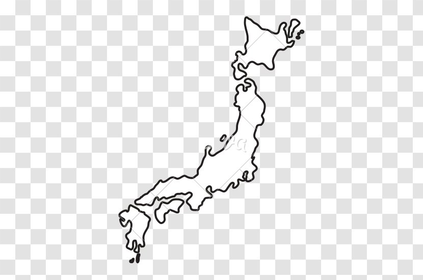 Japan Vector Map - Drawing - Country Transparent PNG