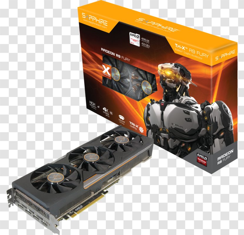 Graphics Cards & Video Adapters Sapphire Technology AMD Radeon R9 Fury X High Bandwidth Memory - Amd Transparent PNG