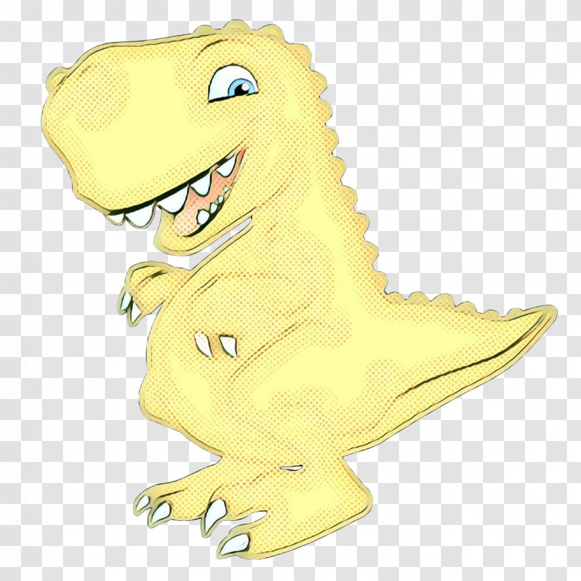 Dinosaur Yellow Cartoon Jaw Legendary Creature - Drawing Transparent PNG