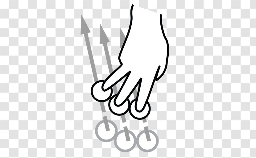 Swipe Icon Finger Clip Art - Black And White Transparent PNG