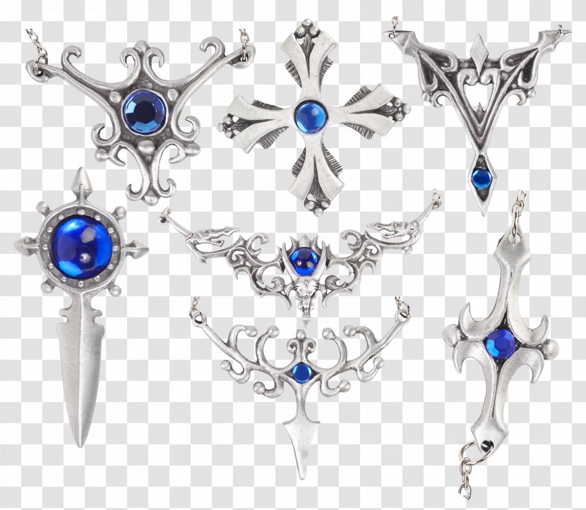 Sapphire Necklace Clip Art - Blue - Exquisite Transparent PNG