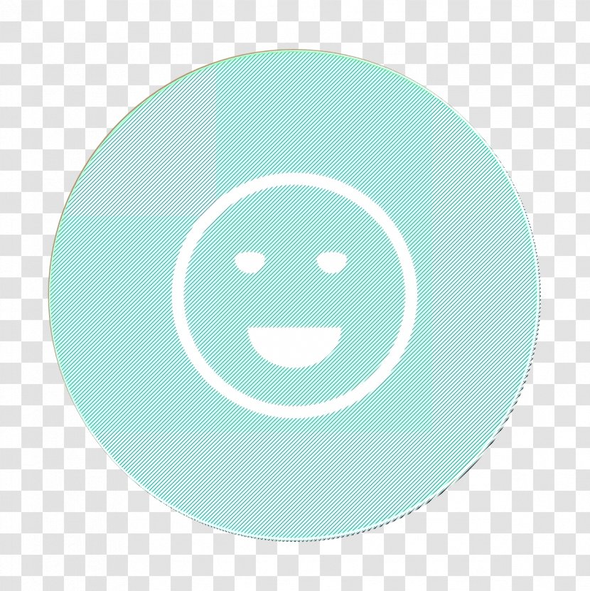 Emoji Icon Emot Emotion - Happy - Teal Cartoon Transparent PNG