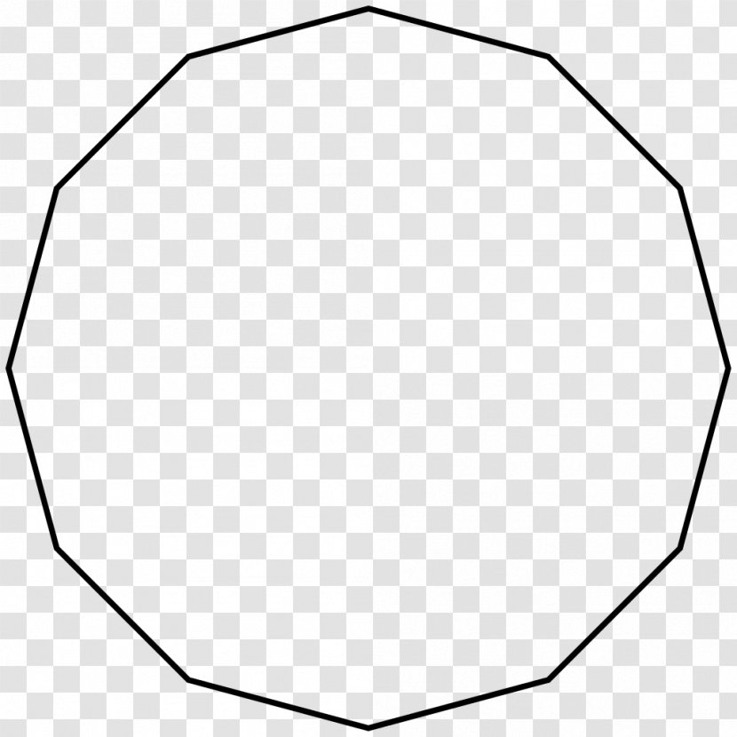 Circle Angle Line Art - Black And White - Polygon Transparent PNG