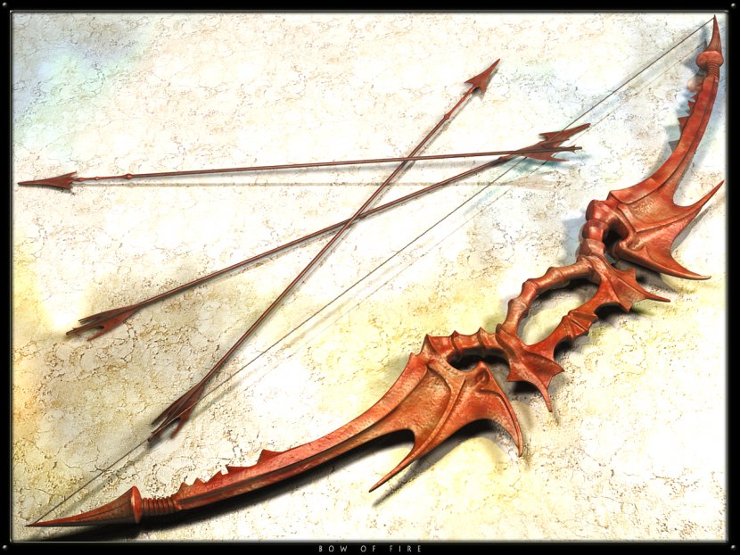 Bow And Arrow Fire Weapon - Deviantart Transparent PNG