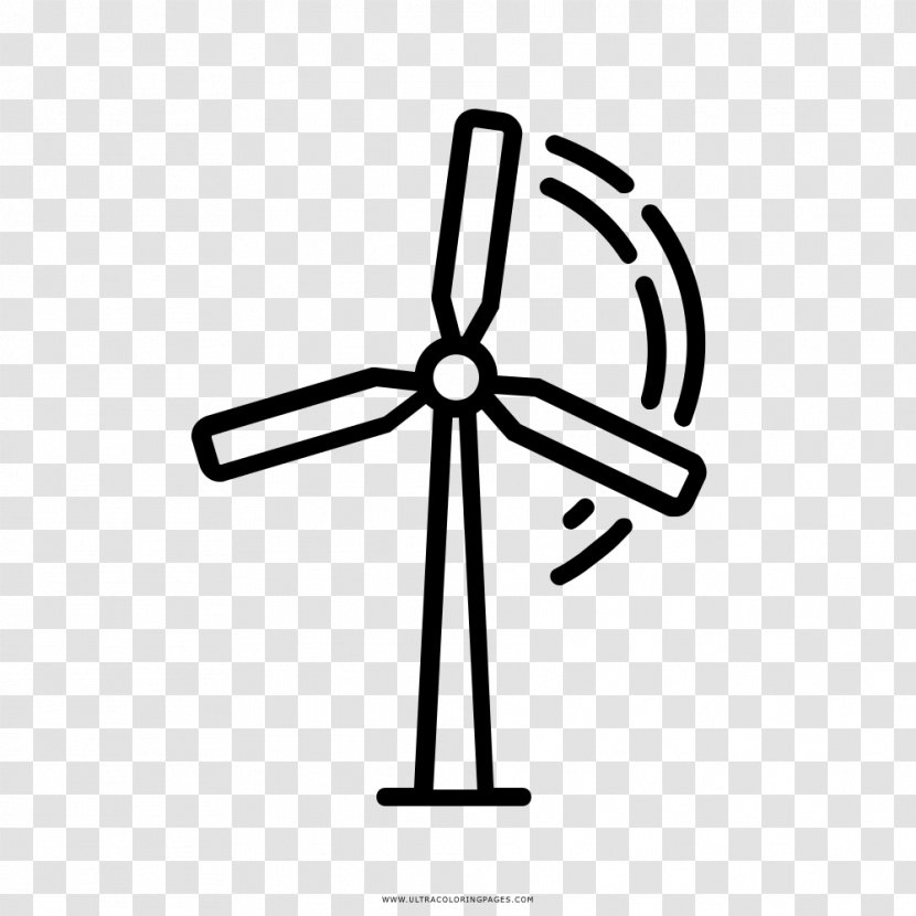 Wind Power Turbina Eólica Turbine Drawing Natural Gas - Monochrome - Energy Transparent PNG