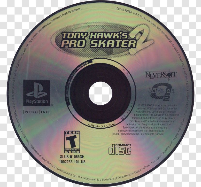 Compact Disc Chrono Trigger Tony Hawk's Pro Skater 2 Cross PlayStation - Data Storage Device Transparent PNG