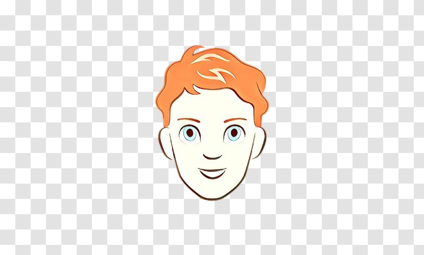 Face White Cartoon Forehead Facial Expression - Cheek - Nose Eyebrow Transparent PNG
