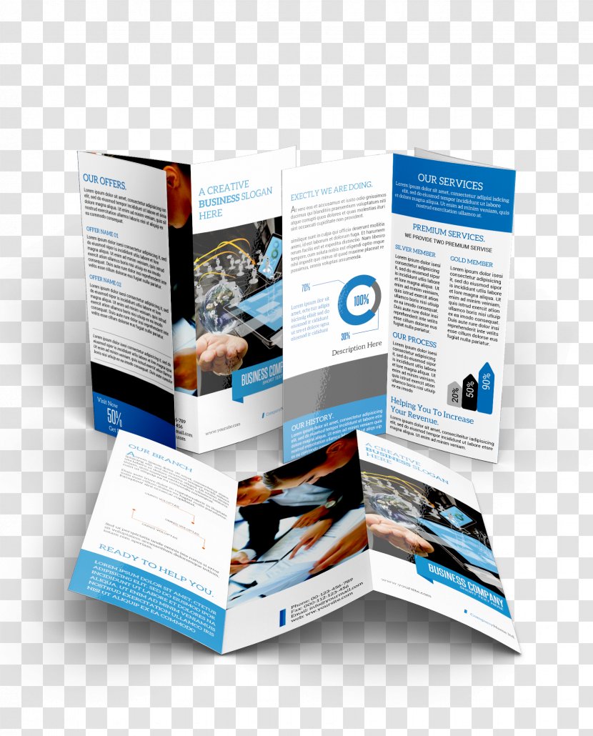 Paper Brochure Printing Flyer Business Cards - Color - Brochour Transparent PNG