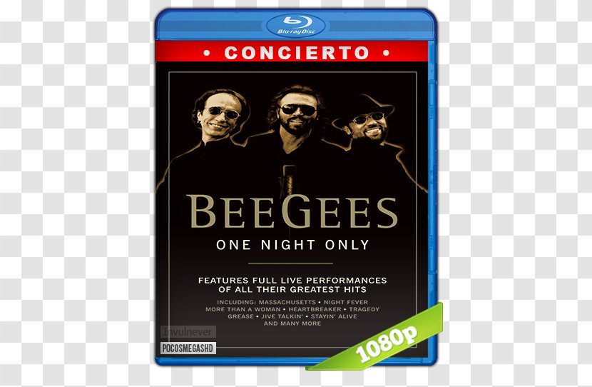 Blu-ray Disc 1080p High-definition Video One Night Only DVD - Watercolor - Bee Gees Transparent PNG