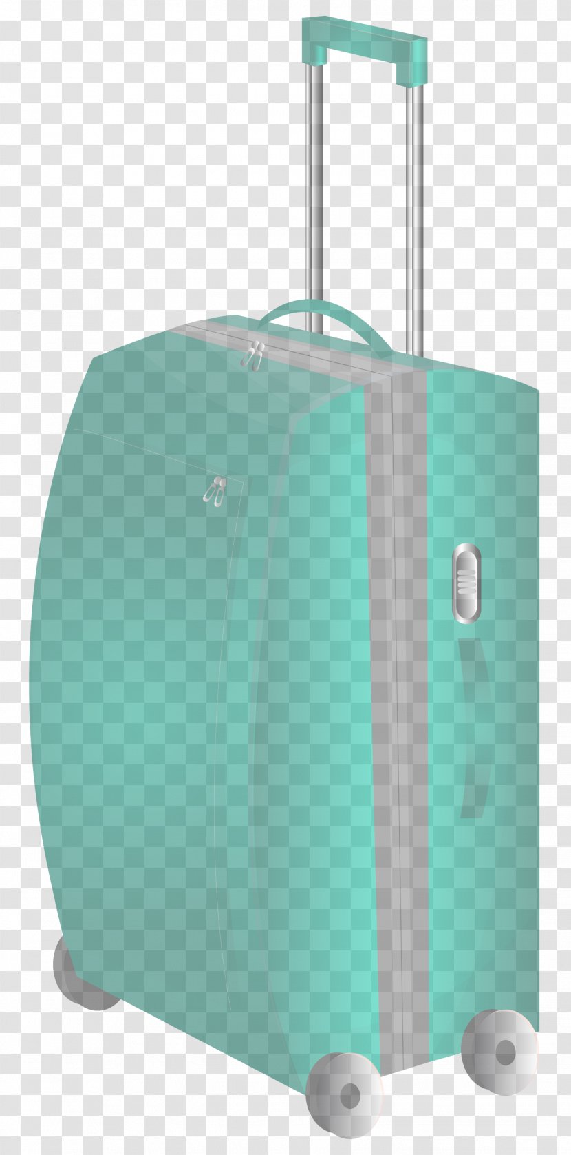 Aqua Turquoise Green Hand Luggage Suitcase Transparent PNG