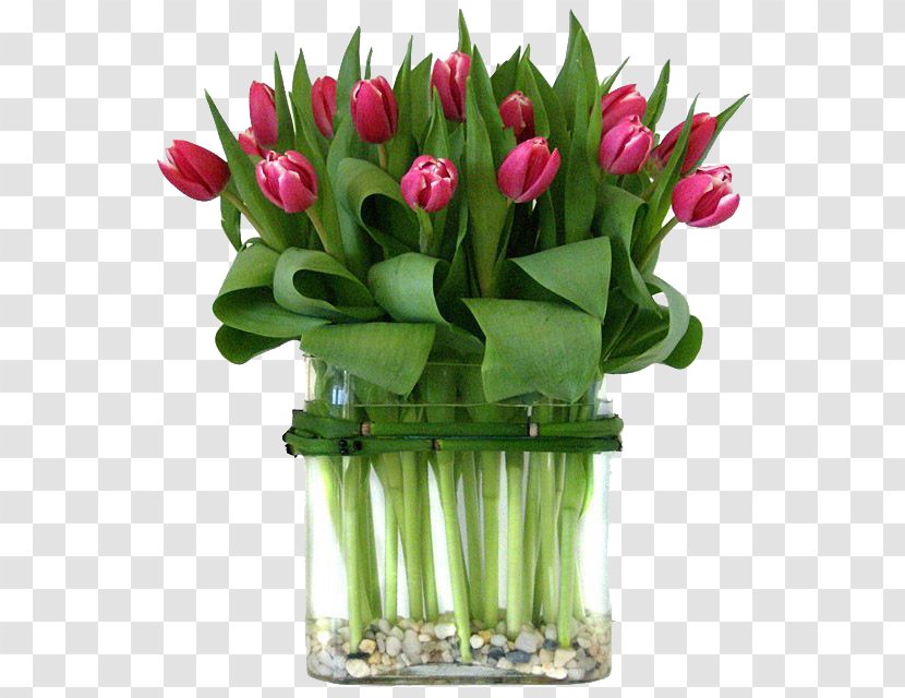 Flower Bouquet Tulip Floristry Delivery - Vase Transparent PNG