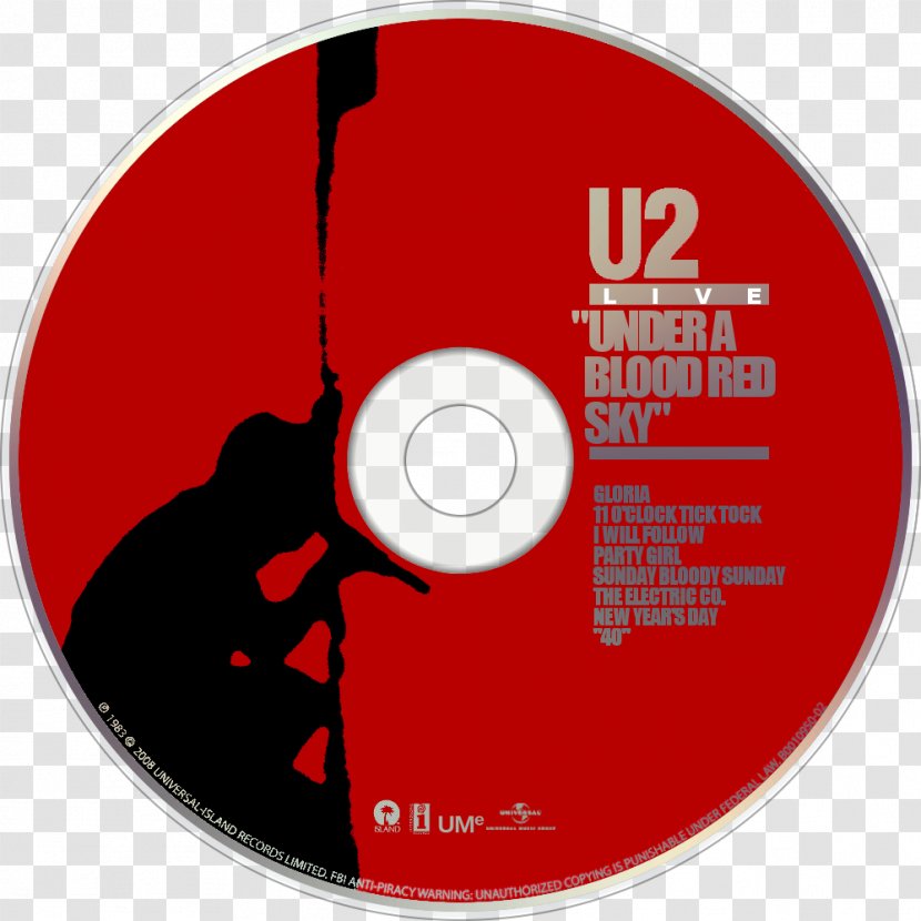Compact Disc Under A Blood Red Sky U2 Live Album Celebration - Watercolor - Pink Transparent PNG