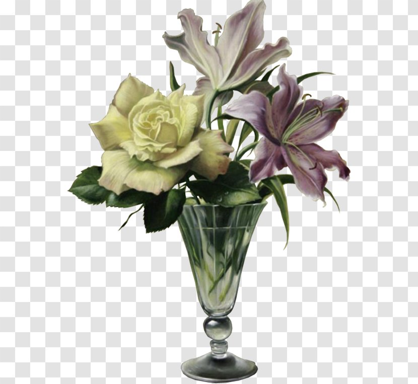 Floral Design Vase Flower Bouquet Clip Art - Garden Roses Transparent PNG