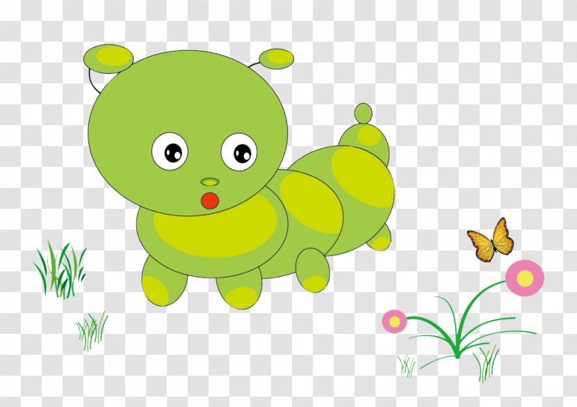 Cartoon Download - Membrane Winged Insect - Meng A Caterpillar Transparent PNG