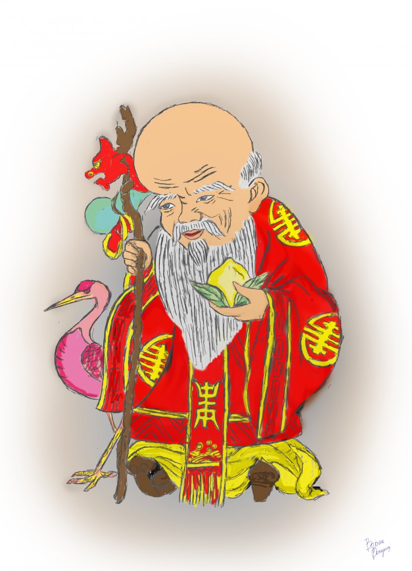 China Cartoon Drawing Old Chinese - Santa Claus - OLD MAN Transparent PNG