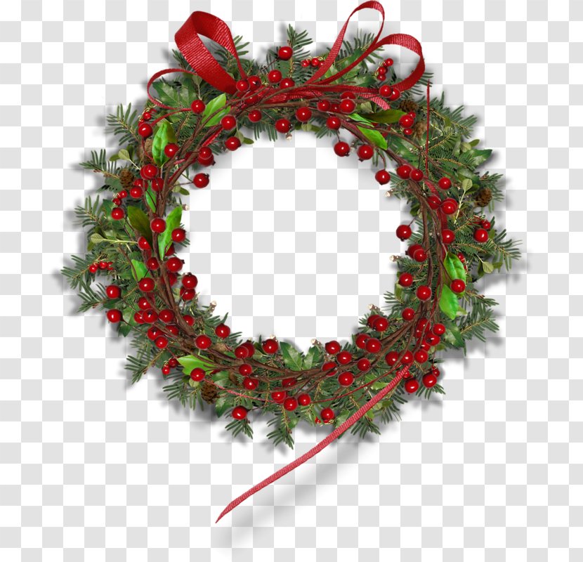 Wreath Christmas Flower - Leaf Transparent PNG