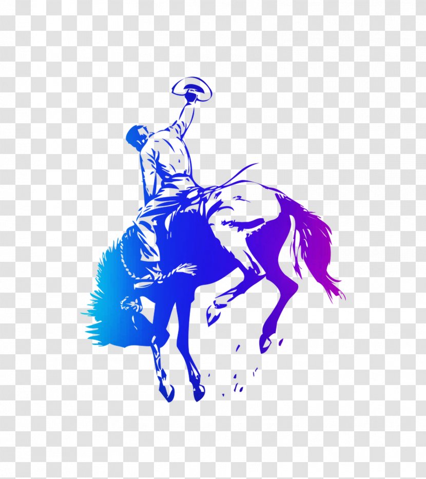 Cowboy Rodeo Bucking Horse Bronco - Poster Transparent PNG