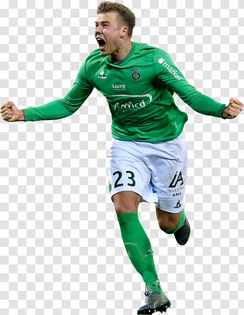 Alexander Søderlund AS Saint-Étienne Soccer Player Jersey Team Sport - Sports Uniform - Aleksandar Kolarov Transparent PNG