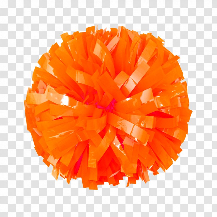 Cheerleading Pom-pom Orange Metallic Color - Pompom Transparent PNG