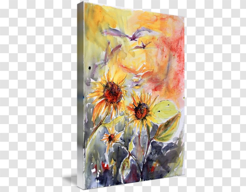 Watercolor Painting Art Acrylic Paint - Sunflower Transparent PNG